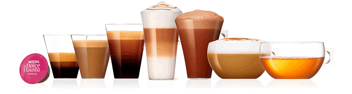 Oblíbené kávové kapsle | NESCAFÉ® Dolce Gusto® header image